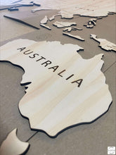 Load image into Gallery viewer, Laser Cut World Map for the Wall Silver Belle Design
