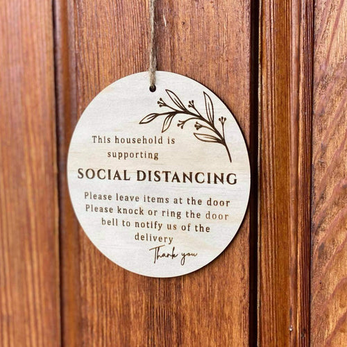 Social Distancing Sign Silver Belle Design