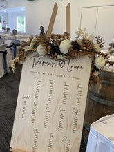 Load image into Gallery viewer, Table Seating Plan Sign - Laura Sign Silver Belle Design