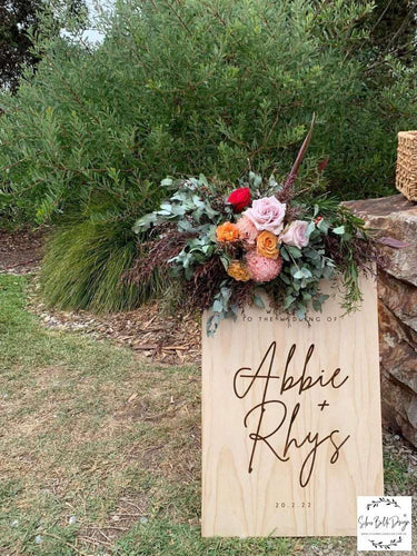 Wooden A-Frame Rustic Sign - Abbie Silver Belle Design