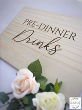 Load image into Gallery viewer, A4 Acrylic Table Sign - Drinks Silver Belle Design
