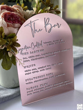 Load image into Gallery viewer, A4 Acrylic Table Sign - Menu Signs Silver Belle Design
