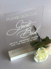 Load image into Gallery viewer, A5 Acrylic Table Sign - Life&#39;s An Adventure Silver Belle Design
