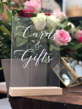 Load image into Gallery viewer, A5 Acrylic Table Sign - Photo Guestbook Silver Belle Design

