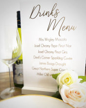 Load image into Gallery viewer, A5 Acrylic Table Sign - Sign Our Guestbook Silver Belle Design
