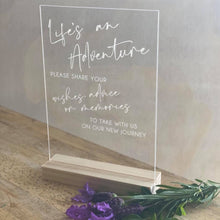 Load image into Gallery viewer, A5 Acrylic Table Sign - Thank You Please Take One Silver Belle Design
