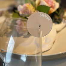 Load image into Gallery viewer, Acrylic Drink Tags Silver Belle Design
