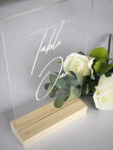 Load image into Gallery viewer, Acrylic Table Numbers - Rectangle Silver Belle Design
