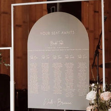 Load image into Gallery viewer, Acrylic Table Seating Plan - Brianna Silver Belle Design
