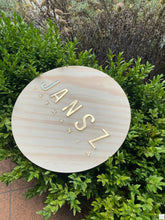 Load image into Gallery viewer, Acrylic + Timber Business Signage Silver Belle Design
