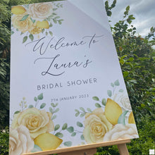 Load image into Gallery viewer, Acrylic Welcome Sign - Bridal Shower Silver Belle Design
