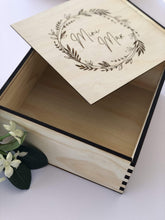 Load image into Gallery viewer, Baby Keepsake Box Silver Belle Design
