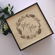 Load image into Gallery viewer, Baby Keepsake Box Silver Belle Design
