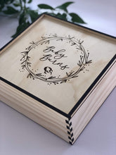 Load image into Gallery viewer, Baby Keepsake Box Silver Belle Design

