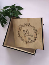 Load image into Gallery viewer, Baby Keepsake Box Silver Belle Design
