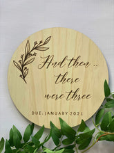 Load image into Gallery viewer, Baby Pregnancy Announcement Sign &#39;And then.. there were...&#39; Silver Belle Design
