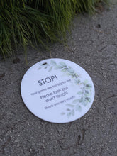 Load image into Gallery viewer, Baby Stop Signs - Your Germs Are Too Big for Me Silver Belle Design
