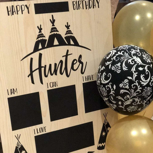 Birthday Board - Hunter Silver Belle Design