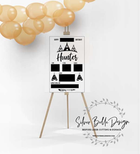 Load image into Gallery viewer, Birthday Board - Hunter Silver Belle Design
