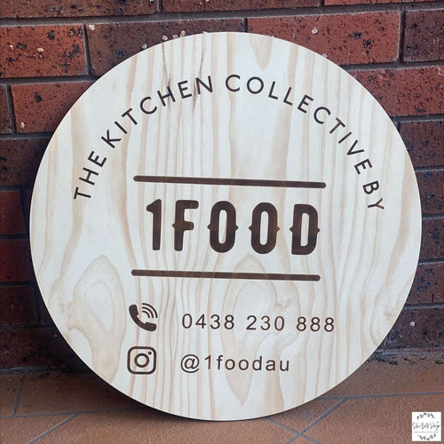 Business, Corporate or Market Signage - 1Food Silver Belle Design