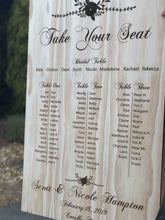 Load image into Gallery viewer, CUSTOM Acrylic Table Seating Plan - Design Your Own Silver Belle Design
