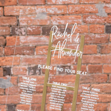 Load image into Gallery viewer, CUSTOM Acrylic Table Seating Plan - Design Your Own Silver Belle Design
