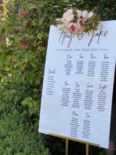 Load image into Gallery viewer, CUSTOM Acrylic Table Seating Plan - Design Your Own Silver Belle Design
