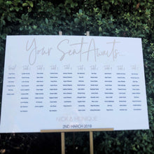 Load image into Gallery viewer, CUSTOM Acrylic Table Seating Plan - Design Your Own Silver Belle Design
