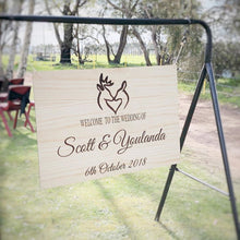 Load image into Gallery viewer, CUSTOM ORDER - Wooden Welcome Sign Silver Belle Design
