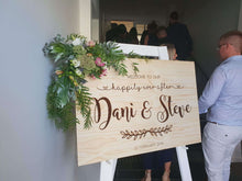 Load image into Gallery viewer, CUSTOM ORDER - Wooden Welcome Sign Silver Belle Design
