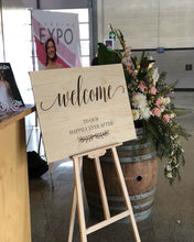 Load image into Gallery viewer, CUSTOM ORDER - Wooden Welcome Sign Silver Belle Design

