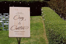 Load image into Gallery viewer, CUSTOM ORDER - Wooden Welcome Sign Silver Belle Design
