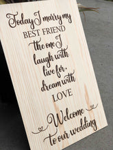 Load image into Gallery viewer, CUSTOM ORDER - Wooden Welcome Sign Silver Belle Design
