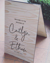 Load image into Gallery viewer, CUSTOM Wooden A-Frame Rustic Sign - Design Your Own Silver Belle Design
