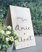 Load image into Gallery viewer, CUSTOM Wooden A-Frame Rustic Sign - Design Your Own Silver Belle Design
