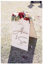 Load image into Gallery viewer, CUSTOM Wooden A-Frame Rustic Sign - Design Your Own Silver Belle Design
