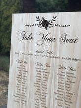 Load image into Gallery viewer, CUSTOM Wooden Table Seating Plan Sign - Design Your Own Silver Belle Design
