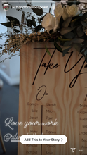 Load image into Gallery viewer, CUSTOM Wooden Table Seating Plan Sign - Design Your Own Silver Belle Design
