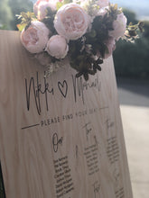 Load image into Gallery viewer, CUSTOM Wooden Table Seating Plan Sign - Design Your Own Silver Belle Design
