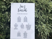 Load image into Gallery viewer, CUSTOM Wooden Table Seating Plan Sign - Design Your Own Silver Belle Design
