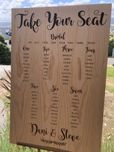 Load image into Gallery viewer, CUSTOM Wooden Table Seating Plan Sign - Design Your Own Silver Belle Design
