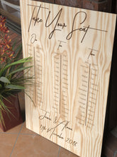 Load image into Gallery viewer, CUSTOM Wooden Table Seating Plan Sign - Design Your Own Silver Belle Design
