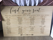 Load image into Gallery viewer, CUSTOM Wooden Table Seating Plan Sign - Design Your Own Silver Belle Design
