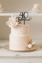 Load image into Gallery viewer, Cake Topper - Age &amp; Fabulous Silver Belle Design
