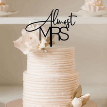 Load image into Gallery viewer, Cake Topper - Almost Mrs Silver Belle Design
