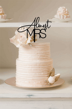 Load image into Gallery viewer, Cake Topper - Almost Mrs Silver Belle Design
