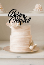 Load image into Gallery viewer, Cake Topper - Baby Woodlands Silver Belle Design
