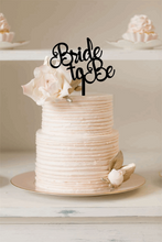 Load image into Gallery viewer, Cake Topper - Bride to Be Silver Belle Design
