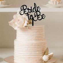 Load image into Gallery viewer, Cake Topper - Bride to Be Silver Belle Design
