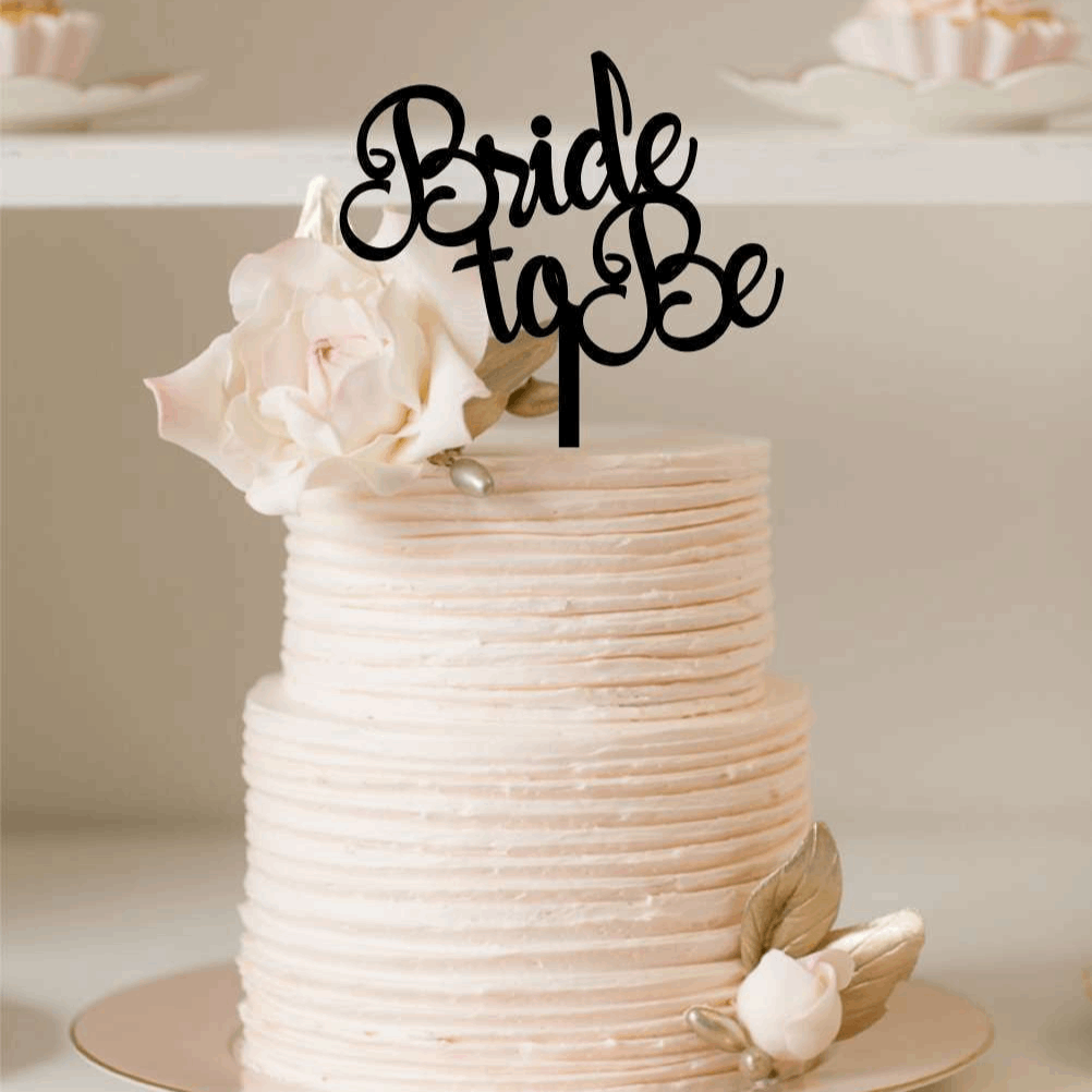 Cake Topper - Bride to Be Silver Belle Design